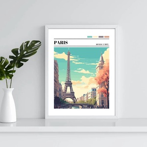 Párizs, Paris, Franciaország, város, poszter, kép, A4, Otthon & Életmód, Dekoráció, Kép & Falikép, Poszter, Fotó, grafika, rajz, illusztráció, MESKA