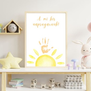 Napocskás kéz lenyomat kézlenyomat, Otthon & Életmód, Babaszoba, gyerekszoba, Babaszoba kép, Fotó, grafika, rajz, illusztráció, MESKA