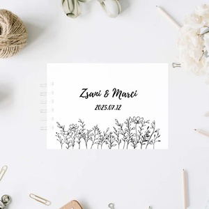 Esküvői vendégkönyv fotóalbum emlékkönyv scrapbook esküvő egyedi felirattal, Esküvő, Emlék & Ajándék, Vendégkönyv, Fotó, grafika, rajz, illusztráció, MESKA