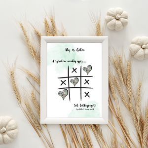 Pénzátadó kép képkeret tictactoe, Esküvő, Emlék & Ajándék, Nászajándék, Esküvői pénzátadó képkeret, Fotó, grafika, rajz, illusztráció, MESKA