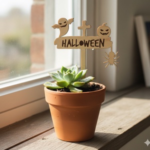 Növény jelölő fa beszúró, Otthon & Életmód, Dekoráció, Halloween, Halloweeni dekoráció, Famegmunkálás, MESKA