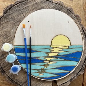 Fesd ki dekoráció - napsütötte tenger, Otthon & Életmód, Papír, írószer, Színező, Famegmunkálás, Festészet, MESKA