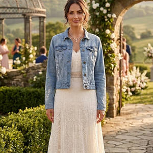 Bride gyöngyös farmerdzseki - esküvő - ruha - menyasszonyi ruha - Meska.hu