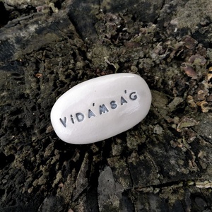 VIDÁMSÁG - Varázskavics ezüst - Meska.hu