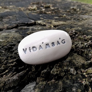 VIDÁMSÁG - Varázskavics ezüst -  - Meska.hu