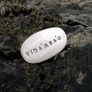 VIDÁMSÁG - Varázskavics ezüst -  - Meska.hu