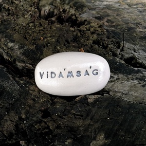 VIDÁMSÁG - Varázskavics ezüst -  - Meska.hu