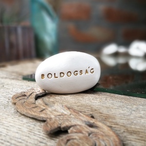 BOLDOGSÁG - Varázskavics arany - Meska.hu