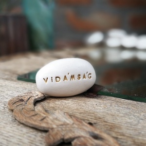 VIDÁMSÁG - Varázskavics arany -  - Meska.hu