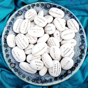 A TE ÜZENETED - Kerámia feliratos Varázskavics, egyedi üzenettel - esküvő - emlék & ajándék - köszönőajándék - Meska.hu