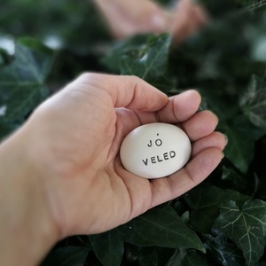 JÓ VELED - Kerámia Varázskavics kedves üzenetekkel és varázserővel - esküvő - emlék & ajándék - nászajándék - ceremónia szett - Meska.hu