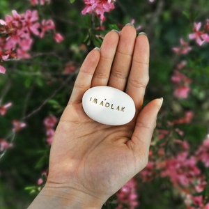 IMÁDLAK - Kerámia Varázskavics üzenettel, motivációs felirattal - esküvő - emlék & ajándék - köszönőajándék - Meska.hu