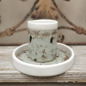 FÜRDŐSZOBAI Tároló szett - kőhatású kerámia / 2 db - otthon & életmód - fürdőszoba - fürdőszobai tároló - Meska.hu