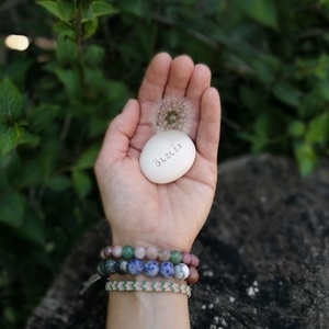 ÖLELÉS - Kerámia Varázskavics üzenettel, motivációs felirattal, Esküvő, Emlék & Ajándék, Köszönőajándék, , MESKA