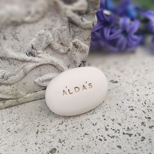 ÁLDÁS - Kerámia Varázskavics üzenettel, motivációs felirattal - Meska.hu