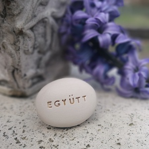 EGYÜTT - Kerámia Varázskavics üzenettel, motivációs felirattal - esküvő - emlék & ajándék - köszönőajándék - Meska.hu