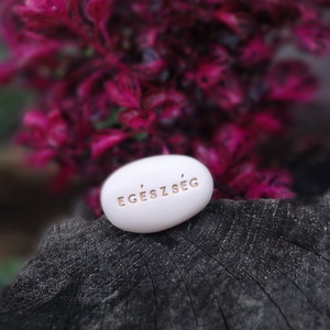 EGÉSZSÉG - Kerámia Varázskavics üzenettel, motivációs felirattal, Esküvő, Emlék & Ajándék, Köszönőajándék, , MESKA