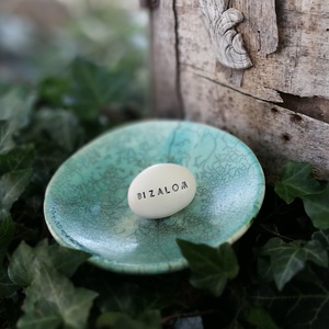 BIZALOM - Kerámia Varázskavics üzenettel, motivációs felirattal - esküvő - emlék & ajándék - köszönőajándék - Meska.hu