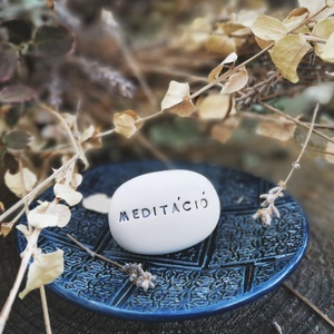 MEDITÁCÓ - Kerámia Varázskavics üzenettel, motivációs felirattal, Esküvő, Emlék & Ajándék, Köszönőajándék, , MESKA