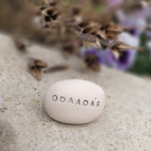 ODAADÁS - Kerámia Varázskavics üzenettel, motivációs felirattal - esküvő - emlék & ajándék - köszönőajándék - Meska.hu