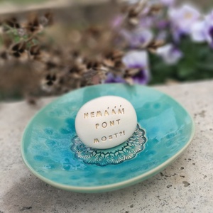 NEMÁÁÁ! PONT MOST!? - Kerámia Varázskavics üzenettel, motivációs felirattal - esküvő - emlék & ajándék - köszönőajándék - Meska.hu