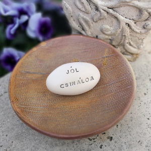 JÓL CSINÁLOM - Kerámia Varázskavics üzenettel, motivációs felirattal, Esküvő, Emlék & Ajándék, Köszönőajándék, , MESKA