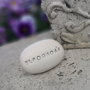 ELFOGADÁS - Kerámia Varázskavics üzenettel, motivációs felirattal, Esküvő, Emlék & Ajándék, Köszönőajándék, , MESKA