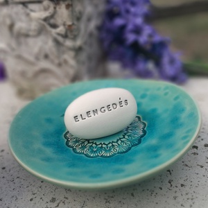 ELENGEDÉS - Kerámia Varázskavics üzenettel, motivációs felirattal - esküvő - emlék & ajándék - köszönőajándék - Meska.hu