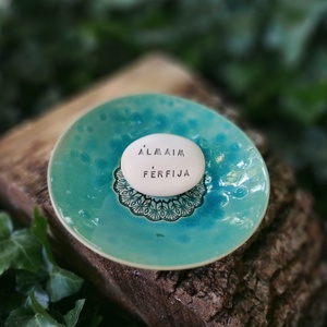 ÁLMAIM FÉRFIJA - Kerámia Varázskavics üzenettel, motivációs felirattal - esküvő - emlék & ajándék - köszönőajándék - Meska.hu