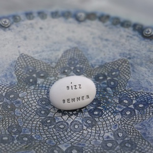 BÍZZ BENNEM - Kerámia Varázskavics üzenettel, motivációs felirattal - esküvő - emlék & ajándék - köszönőajándék - Meska.hu