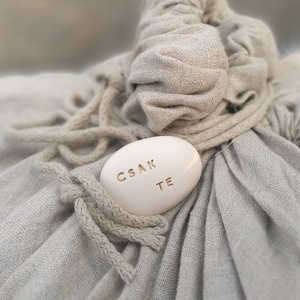 CSAK TE - Kerámia Varázskavics üzenettel, motivációs felirattal - esküvő - emlék & ajándék - köszönőajándék - Meska.hu