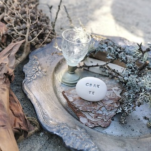 CSAK TE - Kerámia Varázskavics üzenettel, motivációs felirattal, Esküvő, Emlék & Ajándék, Köszönőajándék, , MESKA