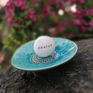 CSAPAT - Kerámia Varázskavics üzenettel, motivációs felirattal - esküvő - emlék & ajándék - köszönőajándék - Meska.hu