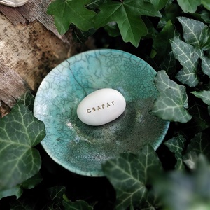 CSAPAT - Kerámia Varázskavics üzenettel, motivációs felirattal, Esküvő, Emlék & Ajándék, Köszönőajándék, , MESKA