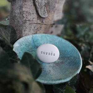 EGYSÉG - Kerámia Varázskavics üzenettel, motivációs felirattal - esküvő - emlék & ajándék - köszönőajándék - Meska.hu