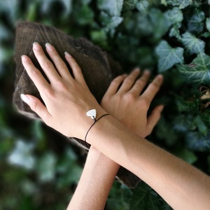 SZIVECSKÉS KARKÖTŐ 3 +1 vegyes csomagban - Állítható krémfehér ékszerzsinórral - esküvő - ékszer - karkötő & csuklódísz - Meska.hu