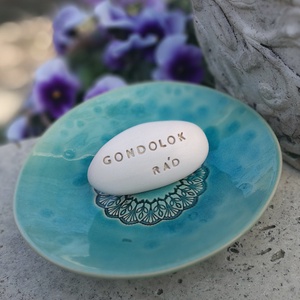 GONDOLOK RÁD - Kerámia Varázskavics üzenettel, motivációs felirattal - Meska.hu