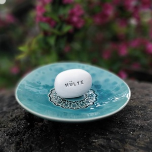 HÜLYE - Kerámia Varázskavics üzenettel, motivációs felirattal, Esküvő, Emlék & Ajándék, Köszönőajándék, , MESKA