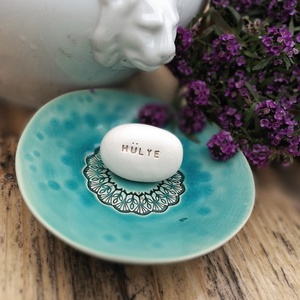 HÜLYE - Kerámia Varázskavics üzenettel, motivációs felirattal - esküvő - emlék & ajándék - köszönőajándék - Meska.hu