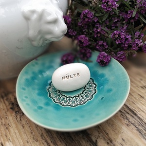 HÜLYE - Kerámia Varázskavics üzenettel, motivációs felirattal - esküvő - emlék & ajándék - köszönőajándék - Meska.hu