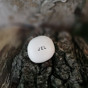 JEL - Kerámia Varázskavics üzenettel, motivációs felirattal - esküvő - emlék & ajándék - köszönőajándék - Meska.hu