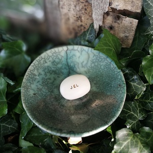 JEL - Kerámia Varázskavics üzenettel, motivációs felirattal - esküvő - emlék & ajándék - köszönőajándék - Meska.hu