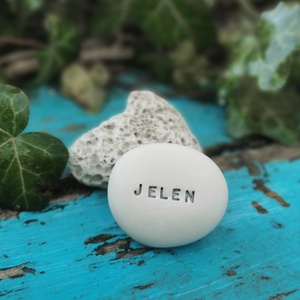 JELEN - Kerámia Varázskavics üzenettel, motivációs felirattal - esküvő - emlék & ajándék - köszönőajándék - Meska.hu