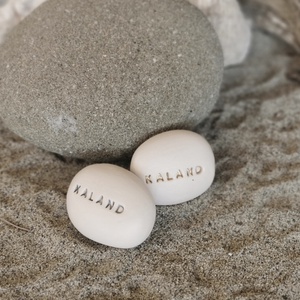 KALAND - Kerámia Varázskavics üzenettel, motivációs felirattal - esküvő - emlék & ajándék - köszönőajándék - Meska.hu