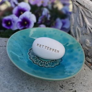 KETTESBEN - Kerámia Varázskavics kedves üzenetekkel, motivációkkal - esküvő - emlék & ajándék - nászajándék - nászajándék gyűjtők - Meska.hu