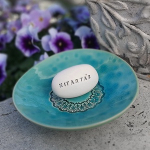 KITARTÁS - Kerámia Varázskavics üzenettel, motivációs felirattal, Esküvő, Emlék & Ajándék, Köszönőajándék, , MESKA