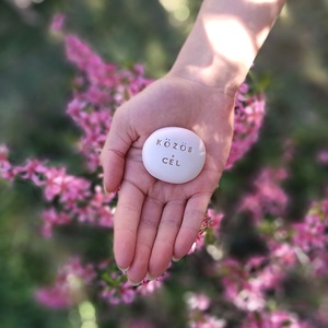 KÖZÖS CÉL - Kerámia Varázskavics kedves üzenetekkel, motivációkkal, Esküvő, Emlék & Ajándék, Nászajándék, Nászajándék gyűjtők, , MESKA