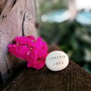 LEGJOBB ANYA - Kerámia Varázskavics üzenettel, motivációs felirattal - esküvő - emlék & ajándék - köszönőajándék - Meska.hu