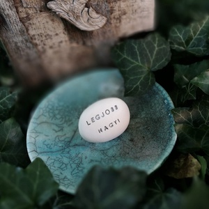 LEGJOBB NAGYI - Kerámia Varázskavics üzenettel, motivációs felirattal - esküvő - emlék & ajándék - köszönőajándék - Meska.hu