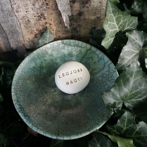 LEGJOBB NAGYI - Kerámia Varázskavics üzenettel, motivációs felirattal - esküvő - emlék & ajándék - köszönőajándék - Meska.hu